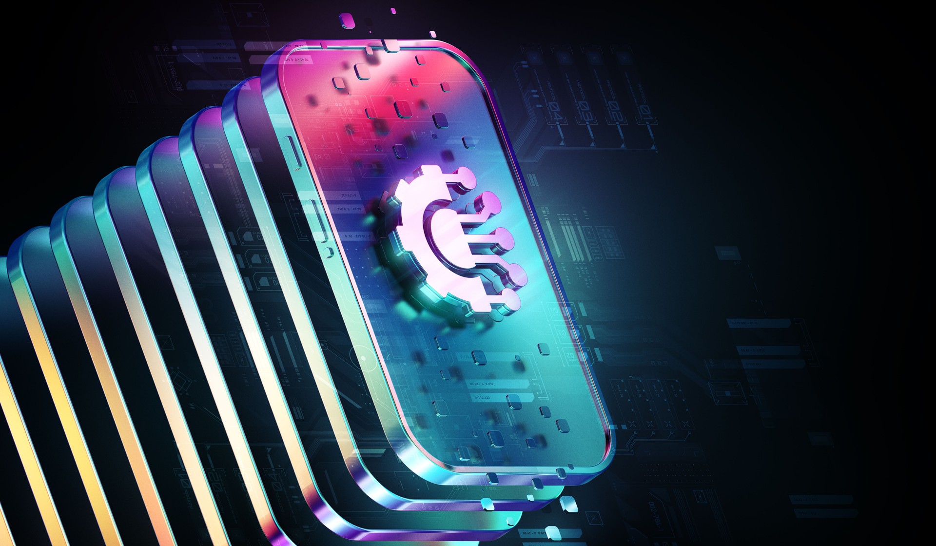 Setting and system preferences in Modern Smartphones and Gadgets. Modern Graphic Design, HUD Elements and Tech-Inspired Graphic Design Highlight Latest Innovative Technologies.